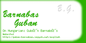 barnabas guban business card